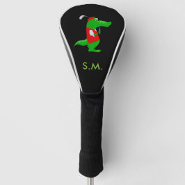 Crocodile Golfer & Initials Golf Club Treiberabdec Golf Headcover
