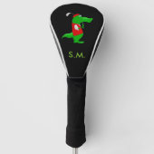 Crocodile Golfer & Initials Golf Club Treiberabdec Headcover (Vorderseite)