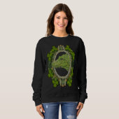 Crocodile Head Mandala Irish Shamrock C St Patrick Sweatshirt (Vorne ganz)