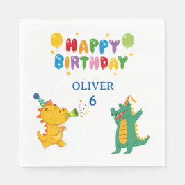 Crocodile & Hippo Party Napkins - Fun Serviette
