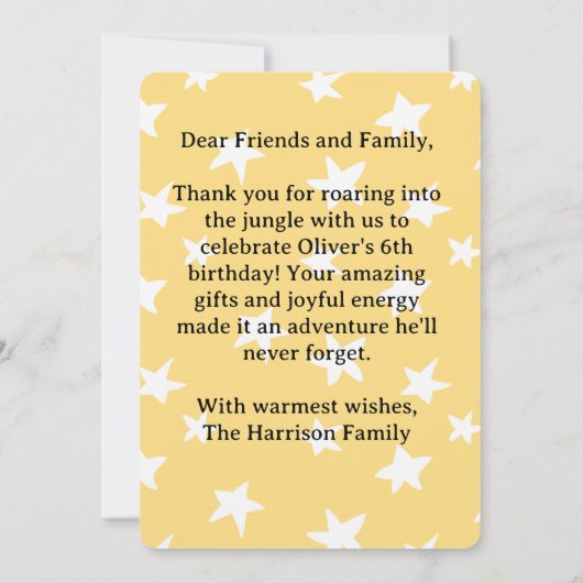 Crocodile & Hippo Thank You Card - Fun Dankeskarte (Rückseite)