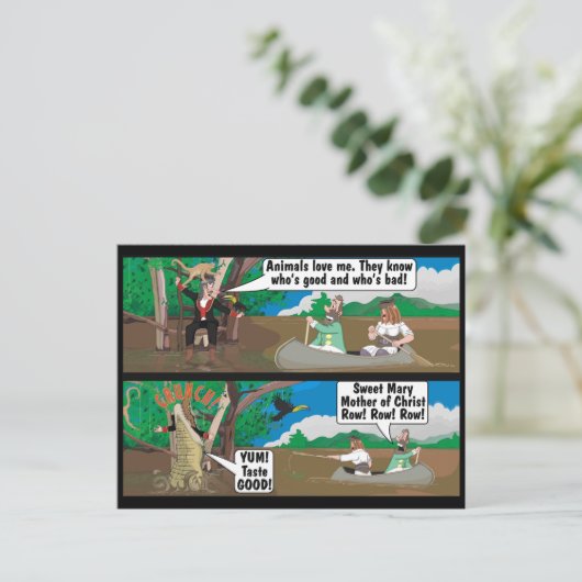 CROCODILE JOKE POSTKARTE (Stehend Vorderseite)