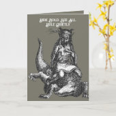 Crocodile King of Shadows Karte (Gelbe Blume)