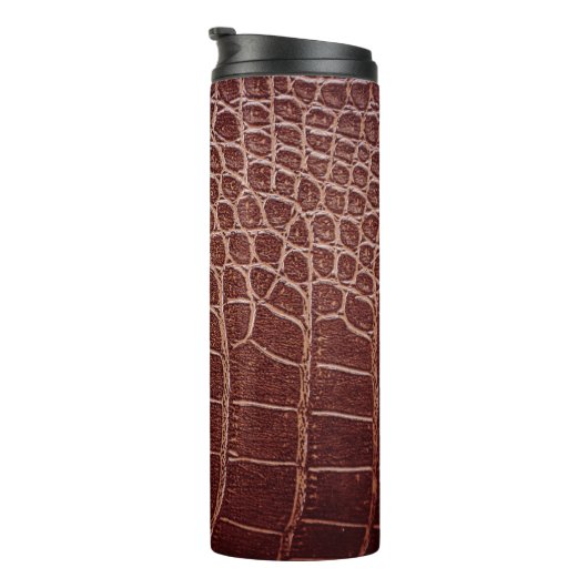 Crocodile leather patternabstract,alligator,animal thermosbecher (Nach rechts gedreht)