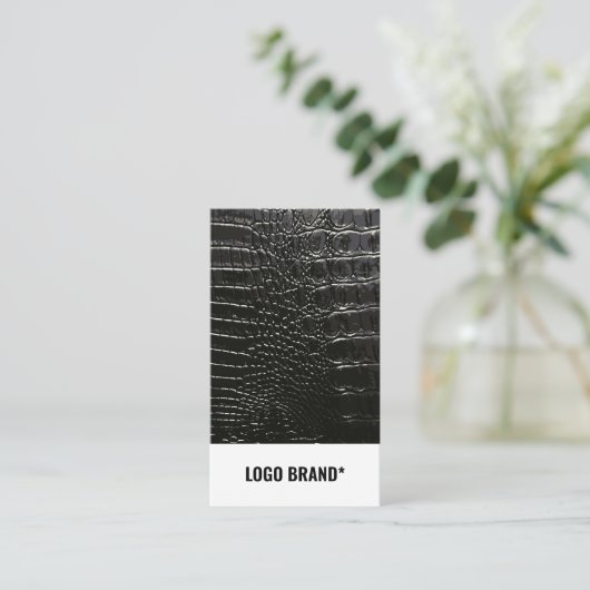 CROCODILE LEATHER VISITENKARTE (Stehend Vorderseite)