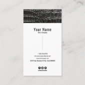 CROCODILE LEATHER VISITENKARTE (Rückseite)