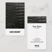 CROCODILE LEATHER VISITENKARTE (Vorne/Hinten)