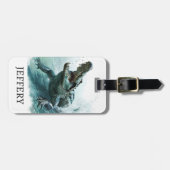 Crocodile Lover Reptile Alligator Monogram Gepäckanhänger (Vorderseite horizontal)