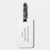 Crocodile Lover Reptile Alligator Monogram Gepäckanhänger (Rückseite vertikal)