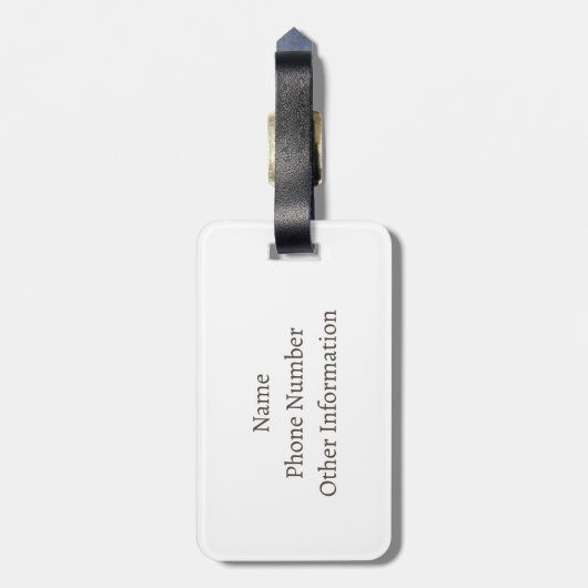 Crocodile Lover Reptile Alligator Monogram Gepäckanhänger (Rückseite vertikal)