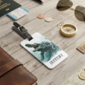 Crocodile Lover Reptile Alligator Monogram Gepäckanhänger