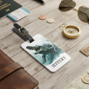 Crocodile Lover Reptile Alligator Monogram Gepäckanhänger