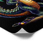 Crocodile Mardi Gras Funny Crocodile Mardi Gras Poster (Ecke)