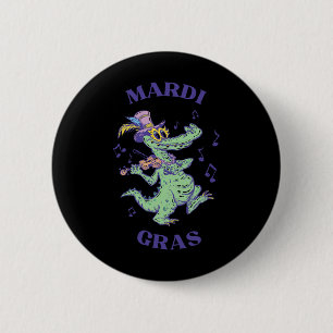 Crocodile Mardi Grawr Kostüm Mardi Gras Gator Men Button