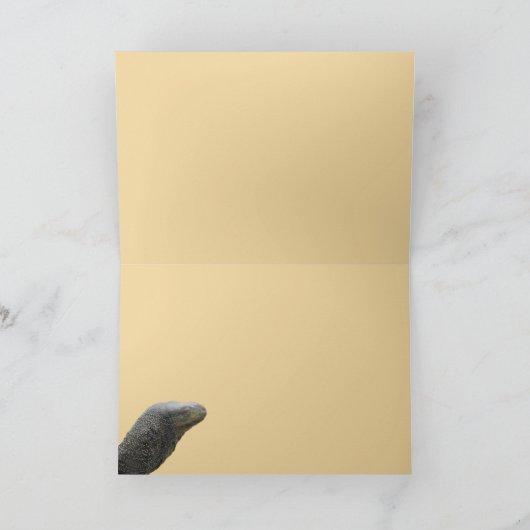 Crocodile Monitor Lizard Flachkarte Karte (Innenseite)