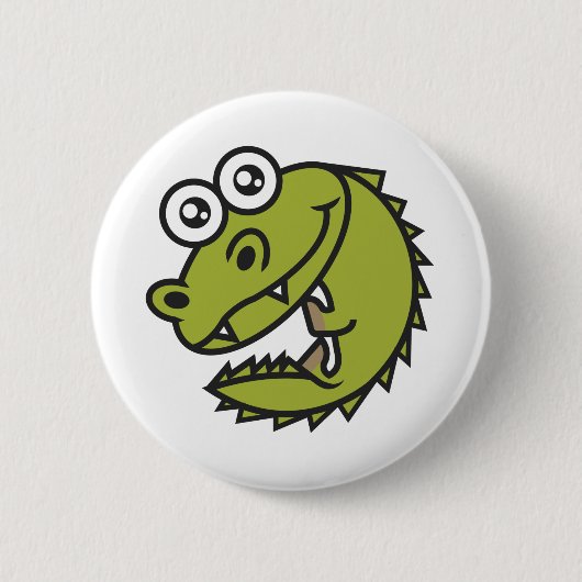 Crocodile Niedlich Baby Croc Button (Vorderseite)