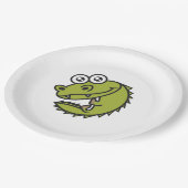 Crocodile Niedlich Baby Croc Pappteller (Schrägansicht)