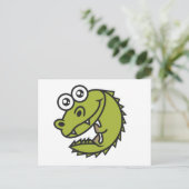 Crocodile Niedlich Baby Croc Postkarte (Stehend Vorderseite)