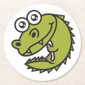 Crocodile Niedlich Baby Croc Runder Pappuntersetzer (Vorderseite)
