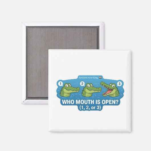 Crocodile Open Mouth Magnet (Vorderseite/Rückseite)