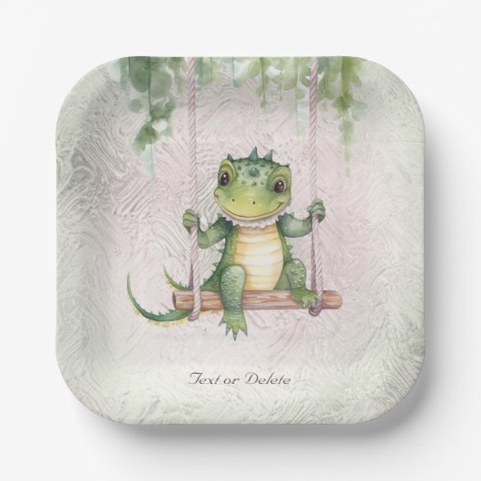 Crocodile-Papierplatte Pappteller (Vorderseite)