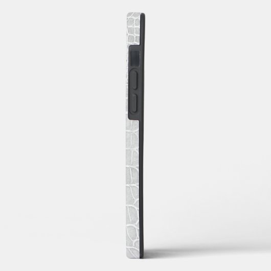 Crocodile Pearl Gray Imitats Leather Personallame Case-Mate iPhone Hülle (Rückseite / Links)