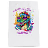 Crocodile Personalisiert Happy Geburtstag Mittlere Geschenktüte (Vorderseite)