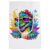 Crocodile Personalisiert Happy Geburtstag Mittlere Geschenktüte (Rückseite)