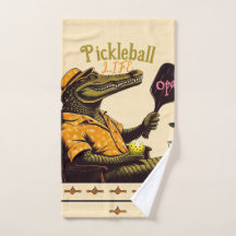 Crocodile Pink Drink Pickleball Handtuch