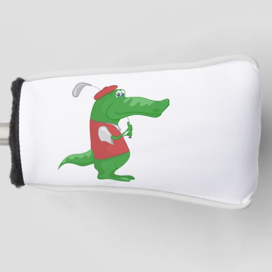 Crocodile Playing Golf Headcover (Vorderseite)