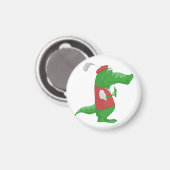 Crocodile Playing Golf Magnet (Vorderseite/Rückseite)