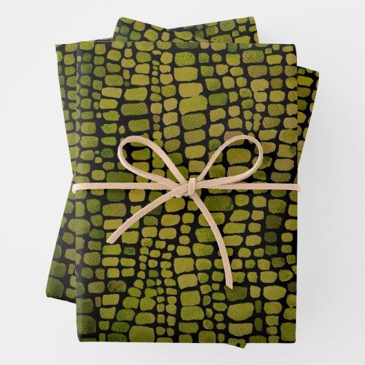 Crocodile Print Geschenkpapier Set (Beispiel)