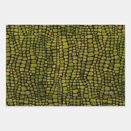 Crocodile Print Geschenkpapier Set (Vorderseite)