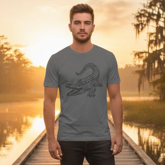 Crocodile Print T-Shirt - Crocodile Tee
