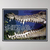 CROCODILE QUOTE - WINSTON CHURCHILL APPEASER POSTER (Vorne)