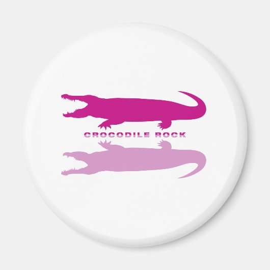 Crocodile Reflection Lila) Magnet (Vorne)