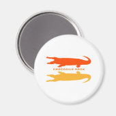 Crocodile Reflection (Orange) Magnet (Vorderseite/Rückseite)
