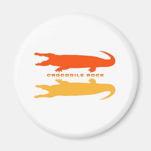 Crocodile Reflection (Orange) Magnet (Vorne)