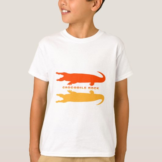Crocodile Reflection (Orange) T-Shirt (Vorderseite)