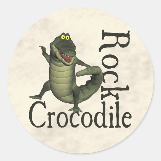 Crocodile Rock Runder Aufkleber (Vorderseite)