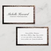 Crocodile Skin Border Visitenkarte (Vorne/Hinten)