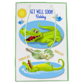 Crocodile Smile wird gut Mittlere Geschenktüte (Vorderseite)