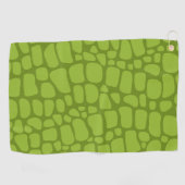 Crocodile Streifen grün Wildtiere Hautmuster Golfhandtuch (Horizontal)