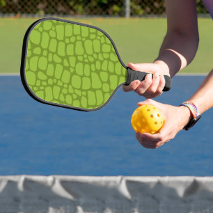 Crocodile Streifen grün Wildtiere Hautmuster Pickleball Schläger