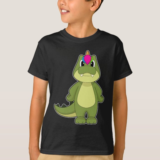 Crocodile Unicorn T-Shirt (Vorderseite)