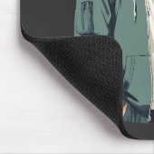 Crocodile Wear Hoodie Funny Cool Animal Vector Mousepad (Ecke)