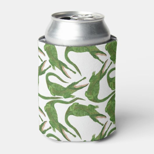 Crocodile White Watercolor Array Dosenkühler (Kanne Vorderseite)