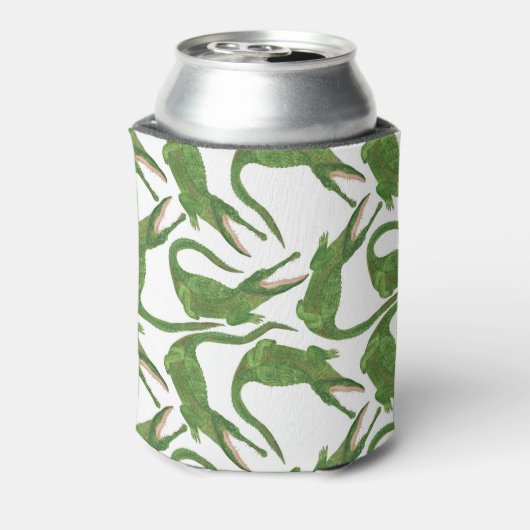 Crocodile White Watercolor Array Dosenkühler (Kanne Rückseite)