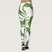 Crocodile White Watercolor Array Leggings (Rückseite)