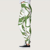 Crocodile White Watercolor Array Leggings (Links)
